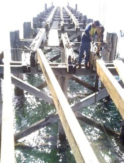 decking restoration on smoke jetty