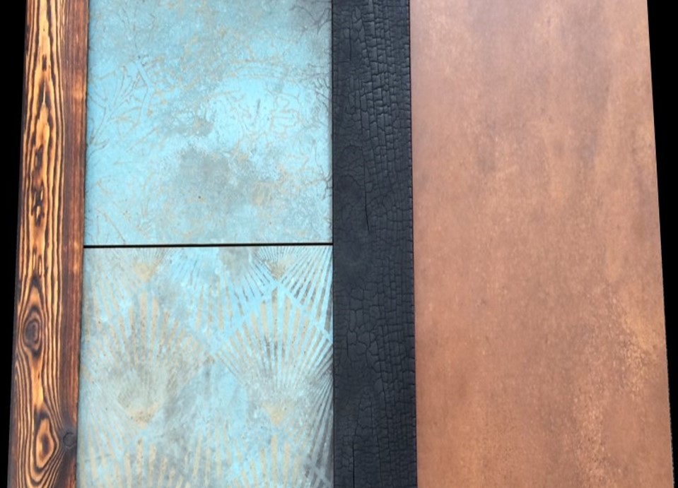 Burnt Timber and Corton Steel Material Combinations