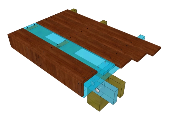 Post, Beam, Joist and Decking drawing design