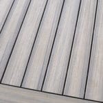 grey composite decking close up