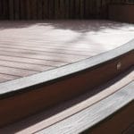 curved trex composite decking in spiced rum