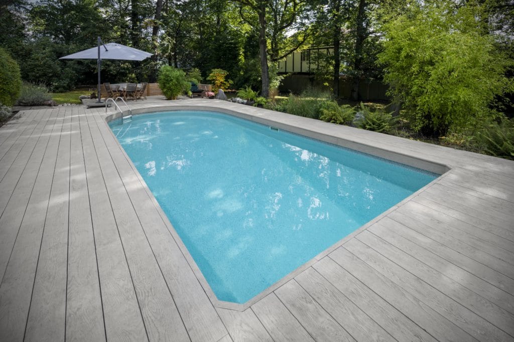millboard enhanced grain smoked oak swimming pool