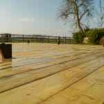 Reclaimed Scaffold Board Decking Treated with SIOO:X