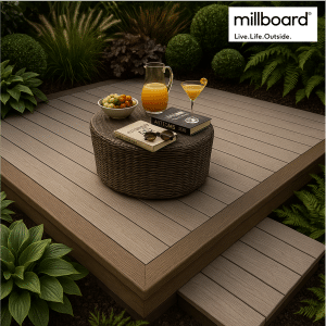 Millboard decking set enhanced grain