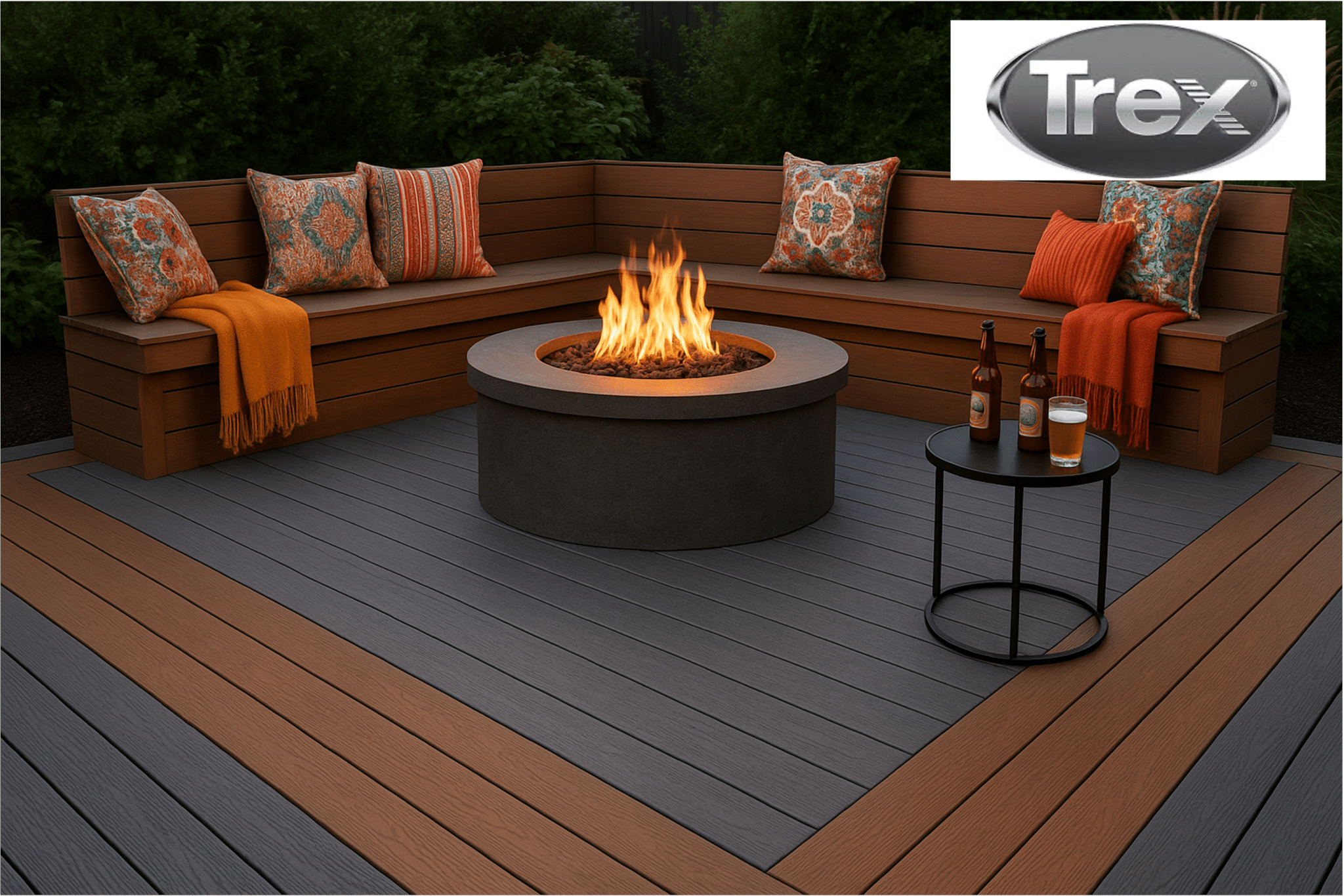 Trex fire pit signature decking