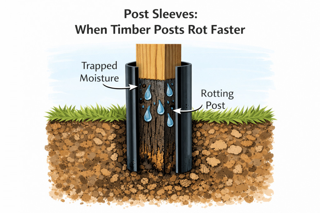 post sleeves spoeed up rot