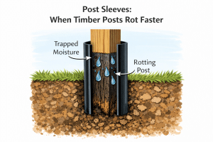 post sleeves spoeed up rot