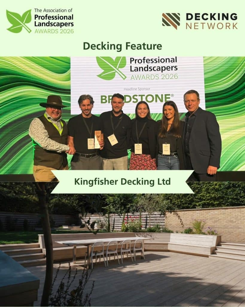 The APL Decking Category Award Winners is Kingfisher decking 2026