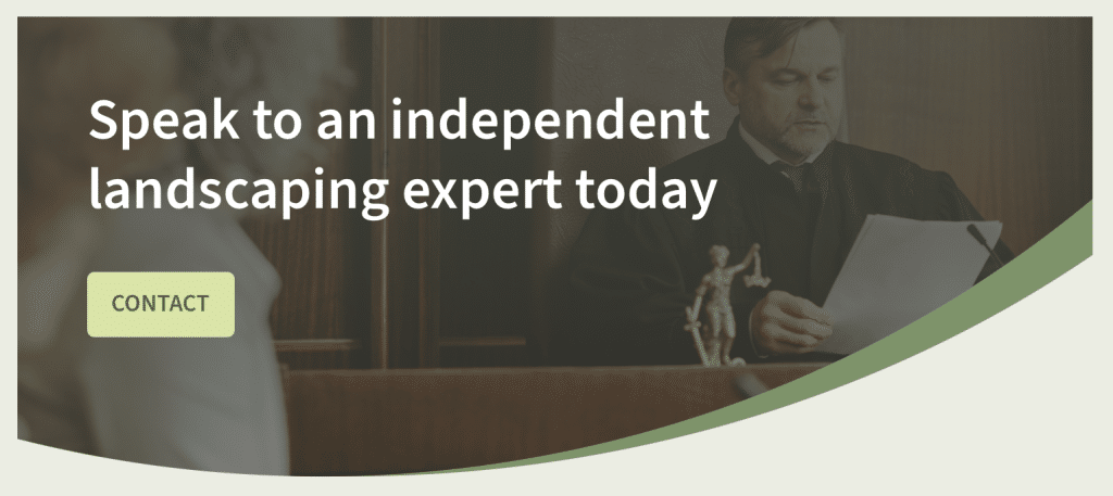 Landscaping expert witness for decking matters