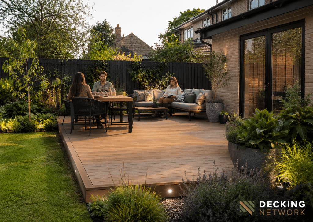 handing over your new deck and celebrating