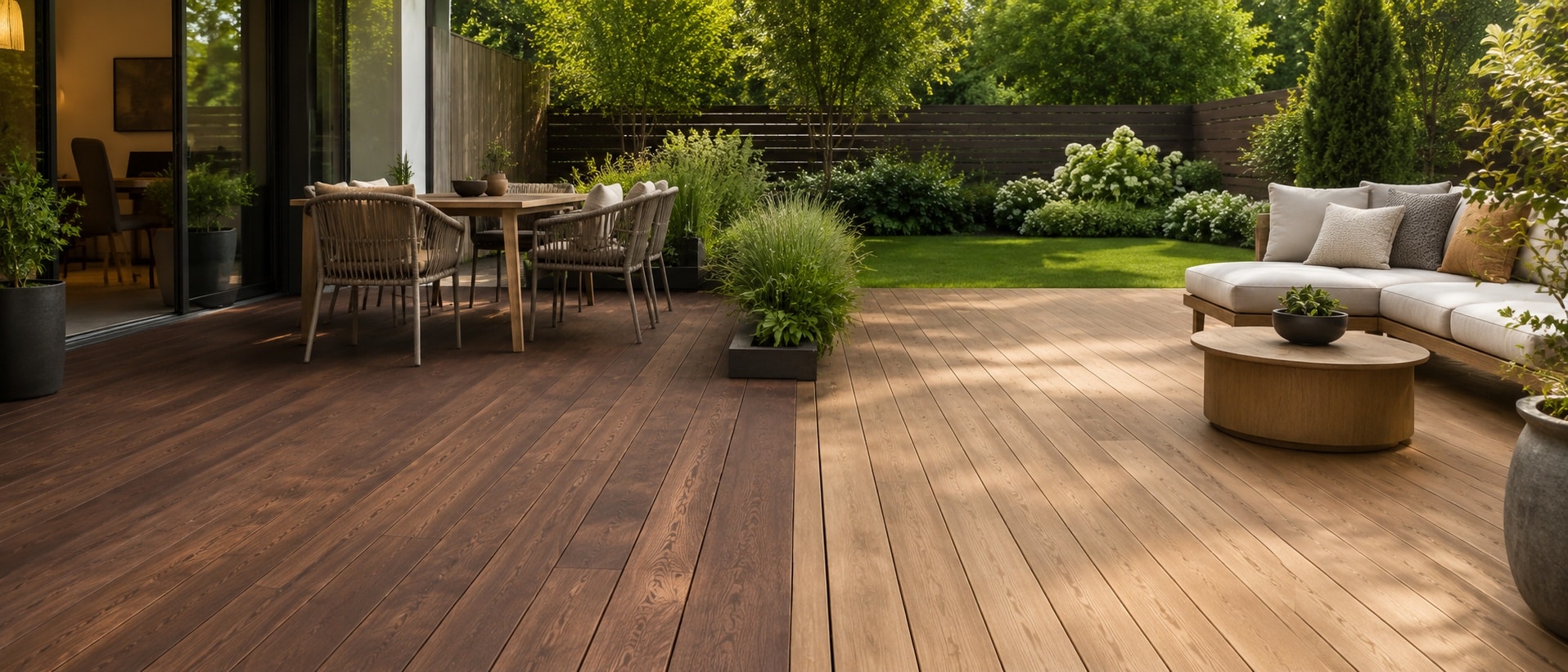 Kebony decking compared with thermally modified timber decking